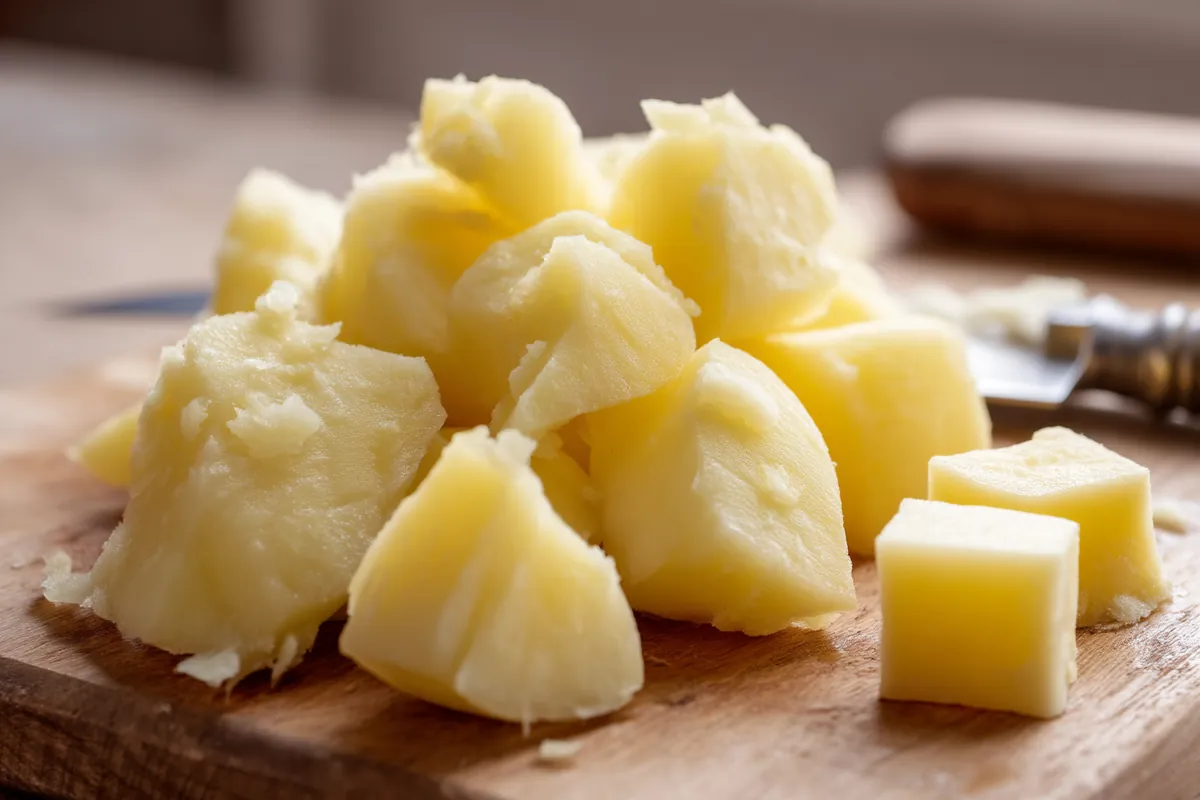 Bonite à la basquaise : la recette traditionnelle 3 Pommes de terre cassées à la main pour le marmitako